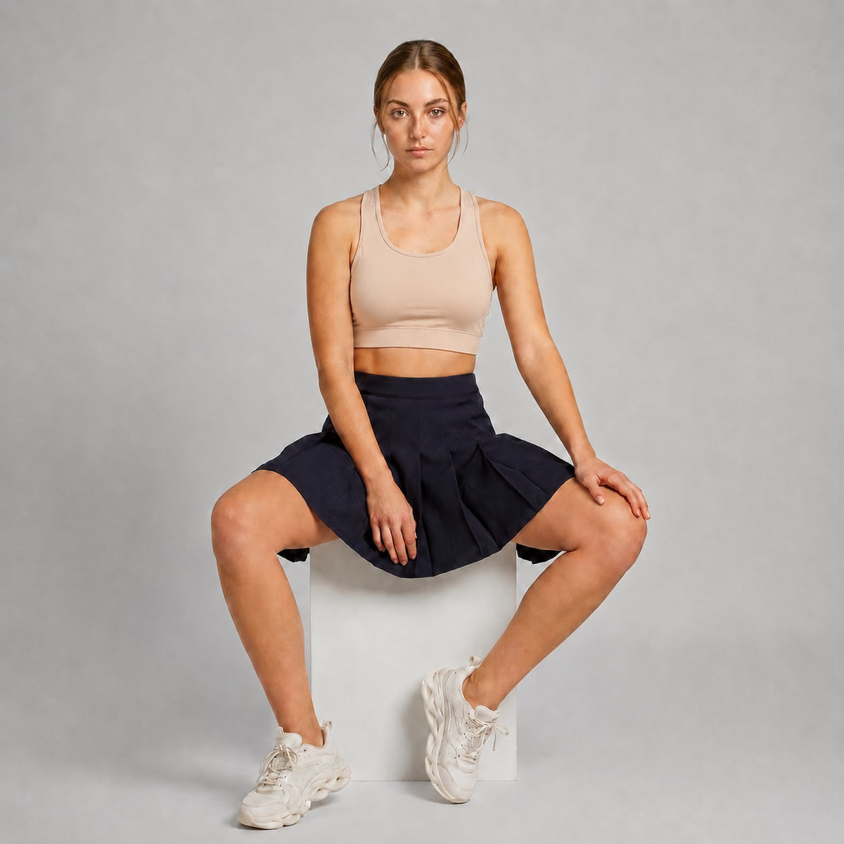 Sports Bra Nude Beige Women Yoga Running Daily Wear
