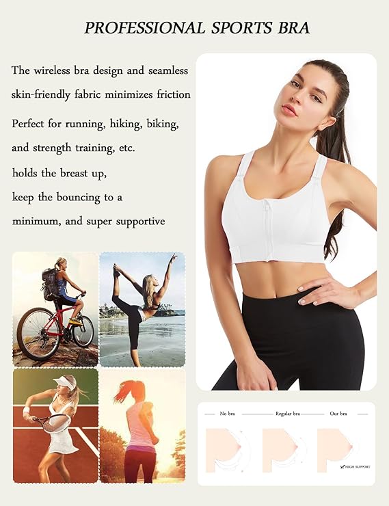 White Workout Bra Cross Back Removable Pads