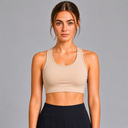 Wire Free Racerback Bra Nude Beige Activewear