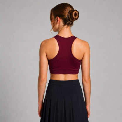 Wire Free Racerback Bra Wine Red Activewear