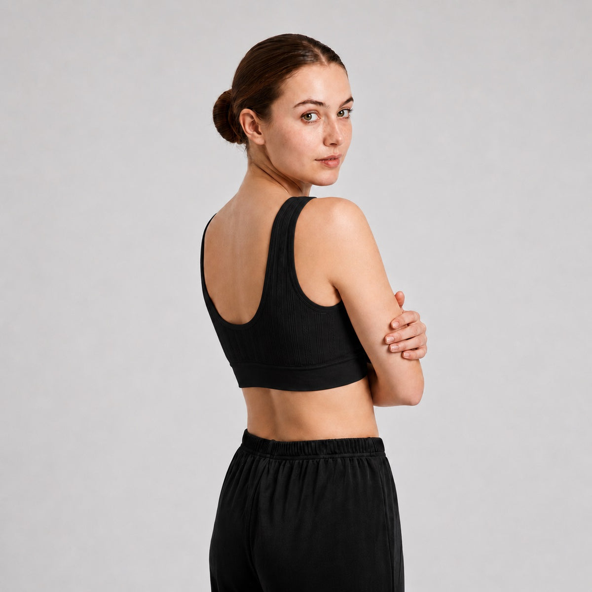 GVV Women's Front Button Bra - Black