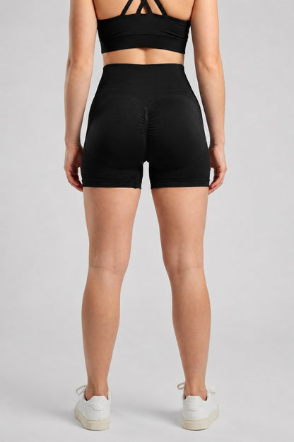 GVV Women's Sports Yoga Shorts - Black
