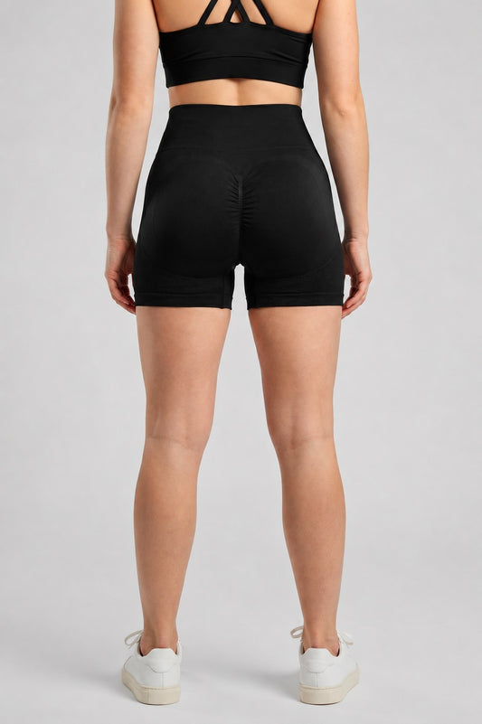 GVV Women's Sports Yoga Shorts - Black