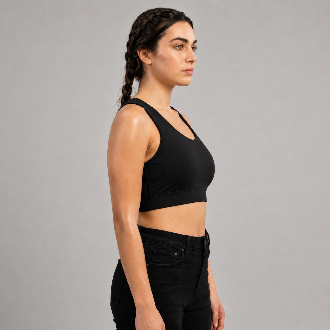 GVV Criss Cross Sports Bra - Black