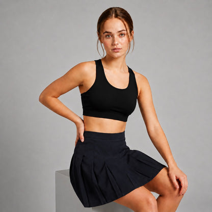 GVV Women's Racerback Sports Bra - Black