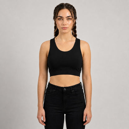 GVV Criss Cross Sports Bra - Black
