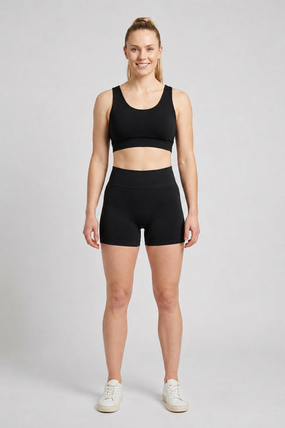 GVV Women's Sports Yoga Shorts - Black