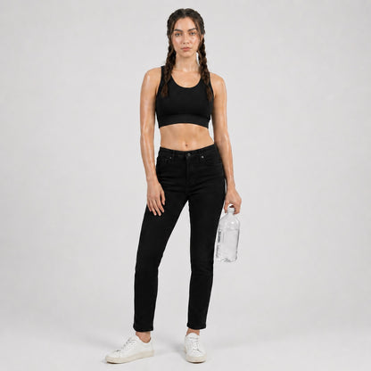 GVV Criss Cross Sports Bra - Black