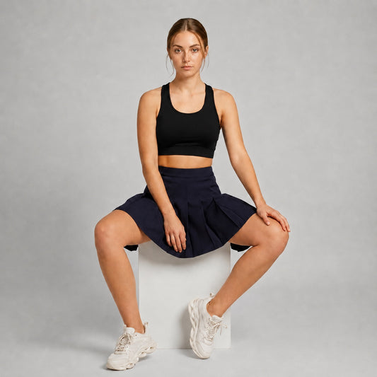 GVV Women's Racerback Sports Bra - Black