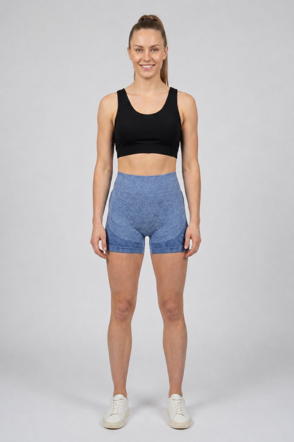 GVV Women's Sports Yoga Shorts - Blue
