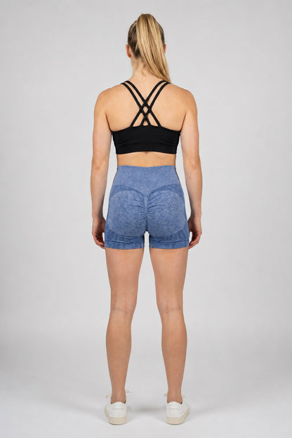 GVV Women's Sports Yoga Shorts - Blue