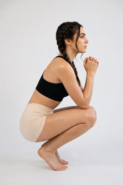 GVV Women's Everyday Comfort Seamless Boyshorts -  beige