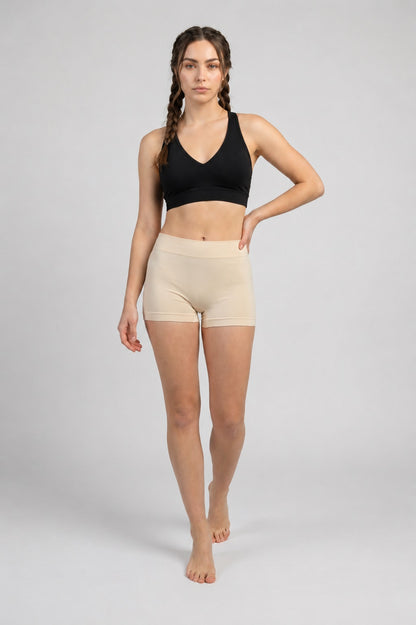 GVV Women's Everyday Comfort Seamless Boyshorts -  beige