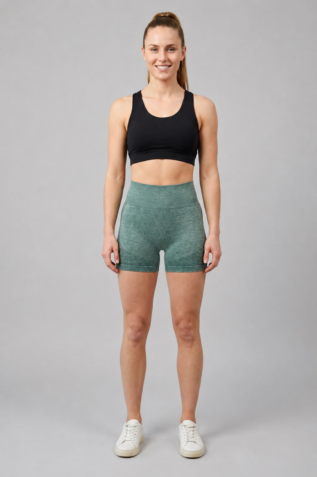 GVV Women's Sports Yoga Shorts - Turquoise Green