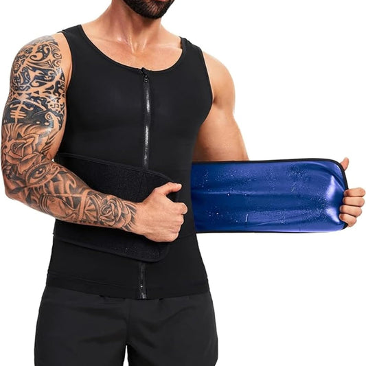 GVV Men's Waist Shaper Belt with Zipper