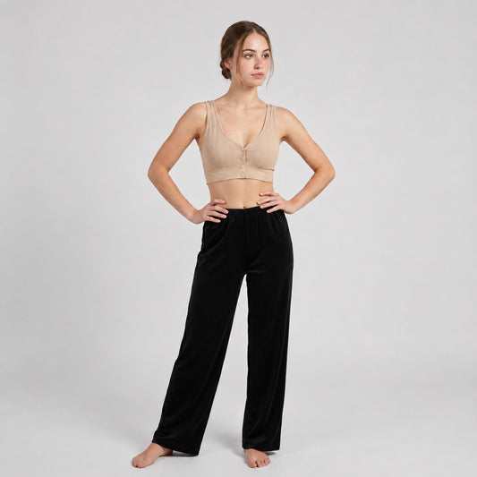 GVV Women's Front Button Bra Beige