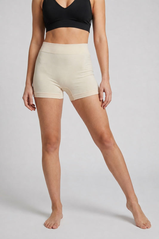 GVV Women's Seamless Boyshorts Beige