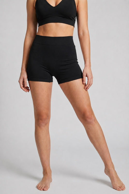 GVV Women's Seamless Boyshorts Black