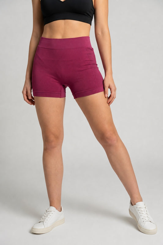 GVV Women's Seamless Boyshorts Magenta