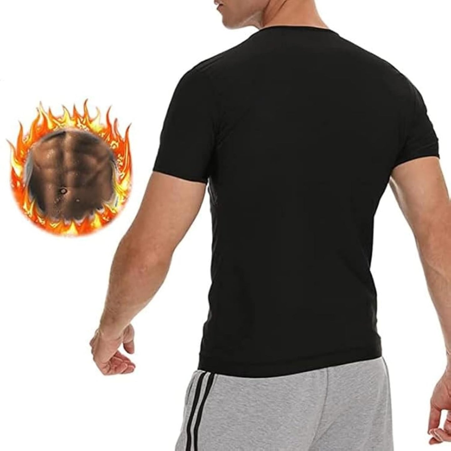 GVV Men's Sweat Shaper Compression T-Shirt
