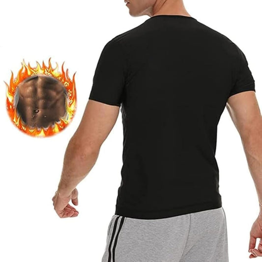 GVV Men's Sweat Shaper Compression T-Shirt