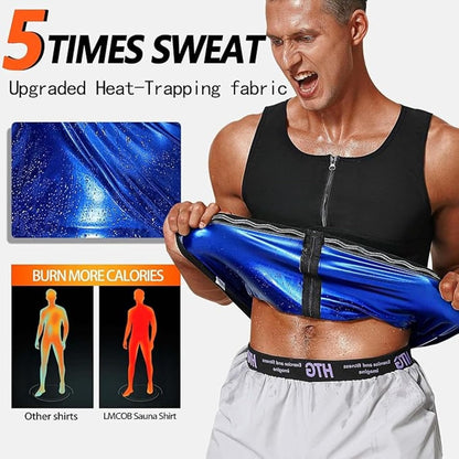 GVV Men's Waist Shaper Belt with Zipper