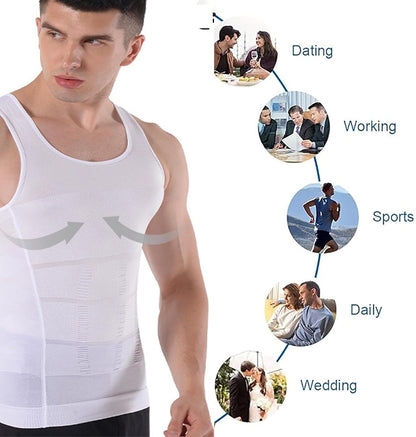 GVV Men's Compression T-Shirt - White