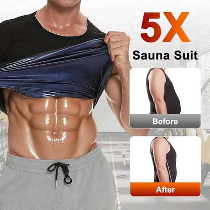 GVV Men's Sweat Shaper Compression T-Shirt