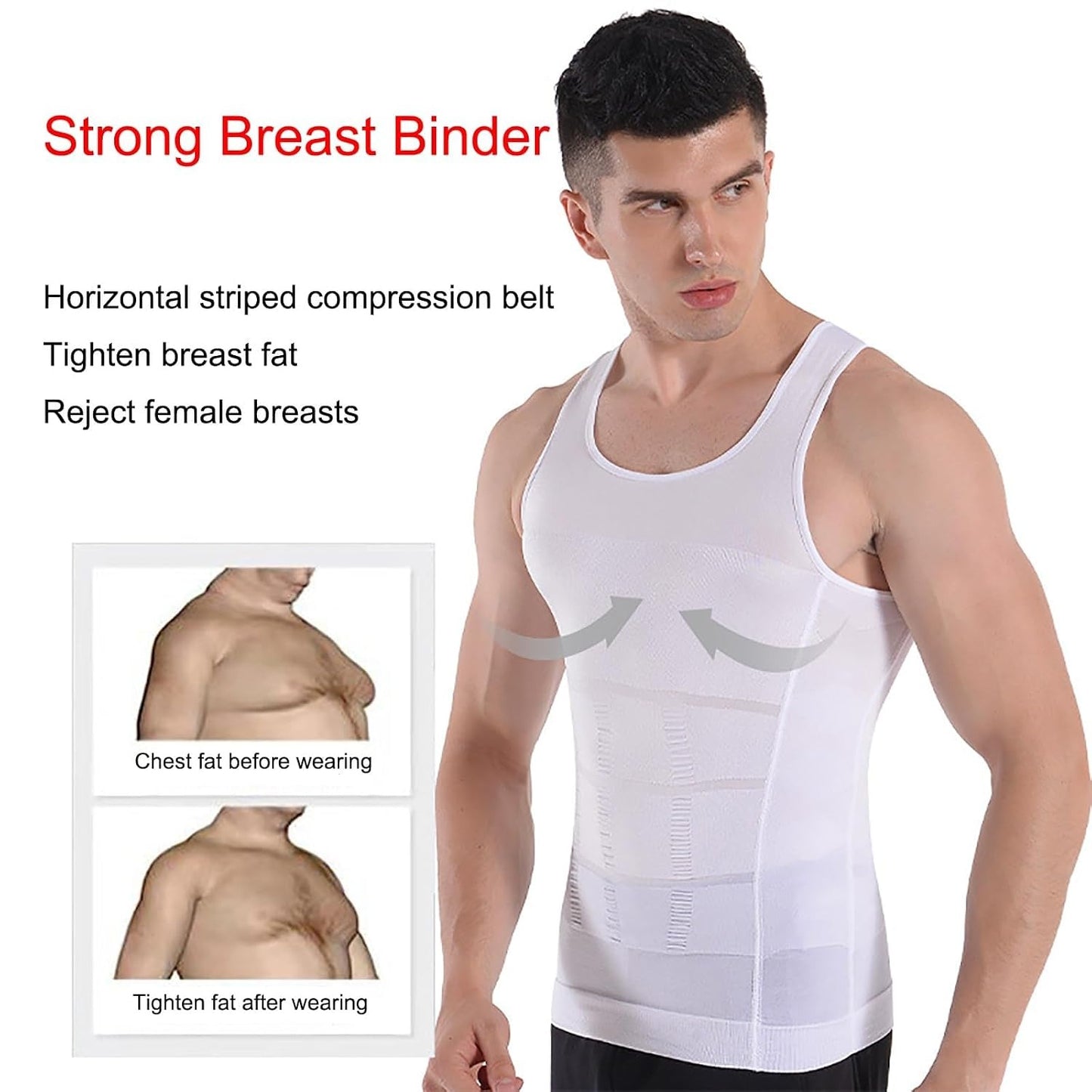 GVV Men's Compression T-Shirt - White