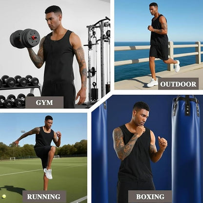 GVV Men's Front Zipper Sweat Shaper