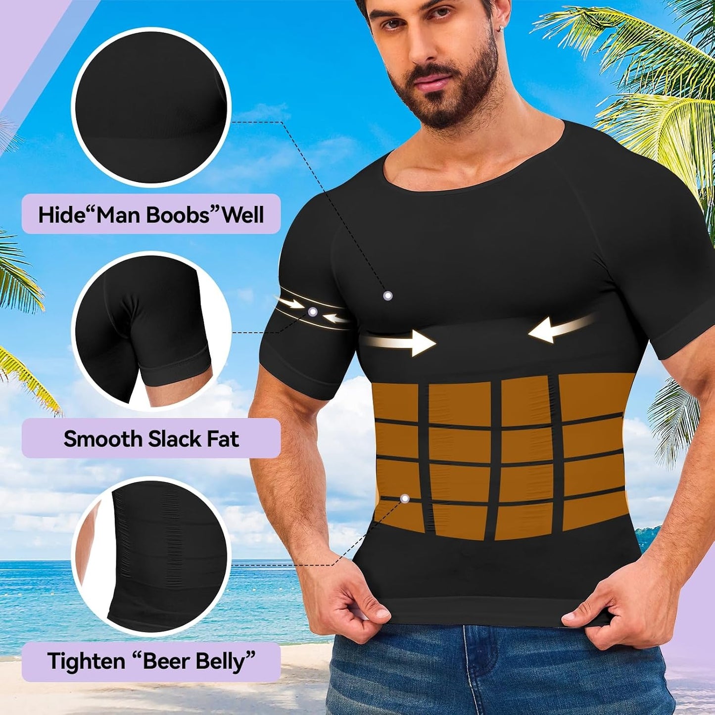 GVV Men's Compression T-Shirt - Black