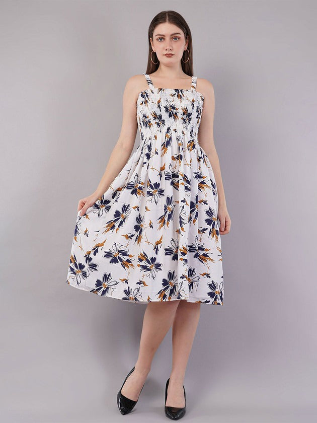 GVV Women's Floral Fit & Flare Dress