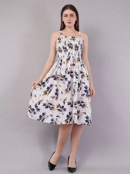 GVV Women's Floral Fit & Flare Dress