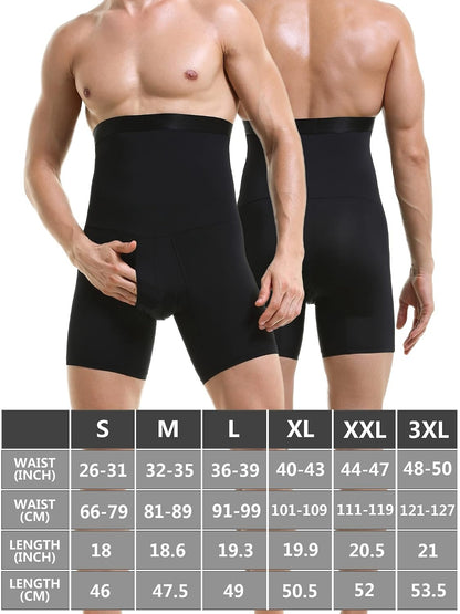 GVV Men's Tummy Compression Shorts - Black