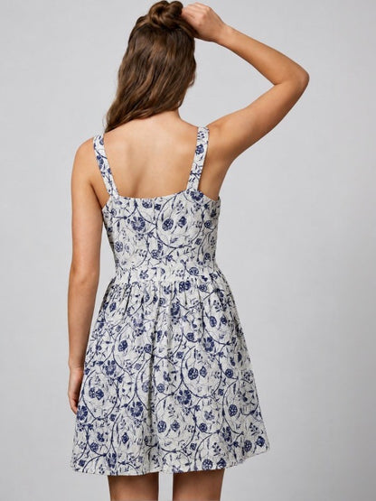 GVV Women's Floral Fit & Flare Dress