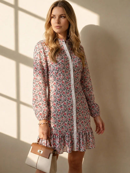 GVV Women's Floral Bloom Mini Dress