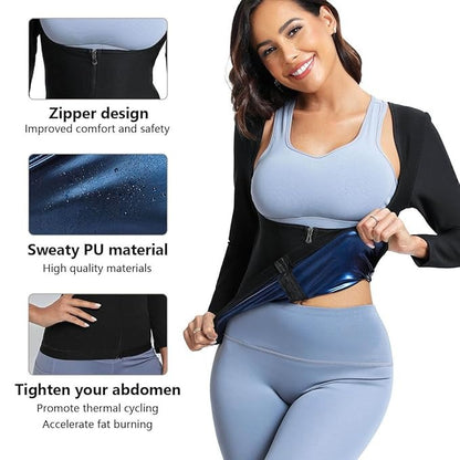 GVV Women's Full Sleeve Sweat Shaper