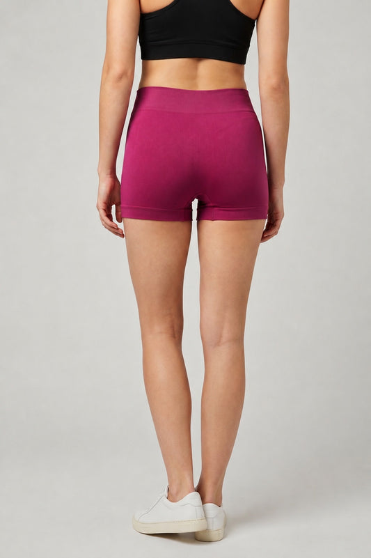 GVV Women's Everyday Comfort Seamless Boyshorts - Magenta