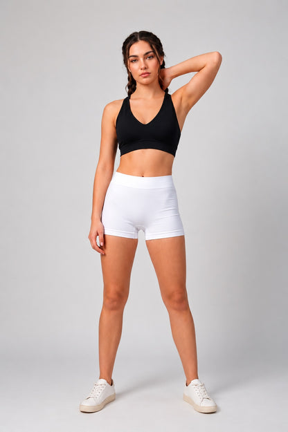 GVV Women's Everyday Comfort Seamless Boyshorts - White