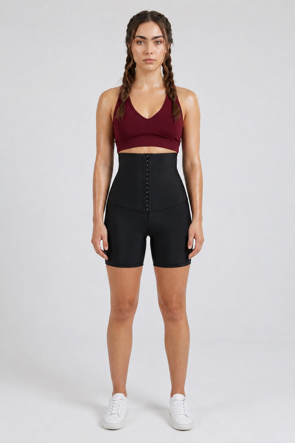 GVV Women's Waist Shaper Hook Shorts