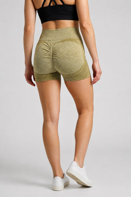 GVV Women's Sports Yoga Shorts - Yellow