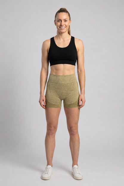 GVV Women's Sports Yoga Shorts - Yellow