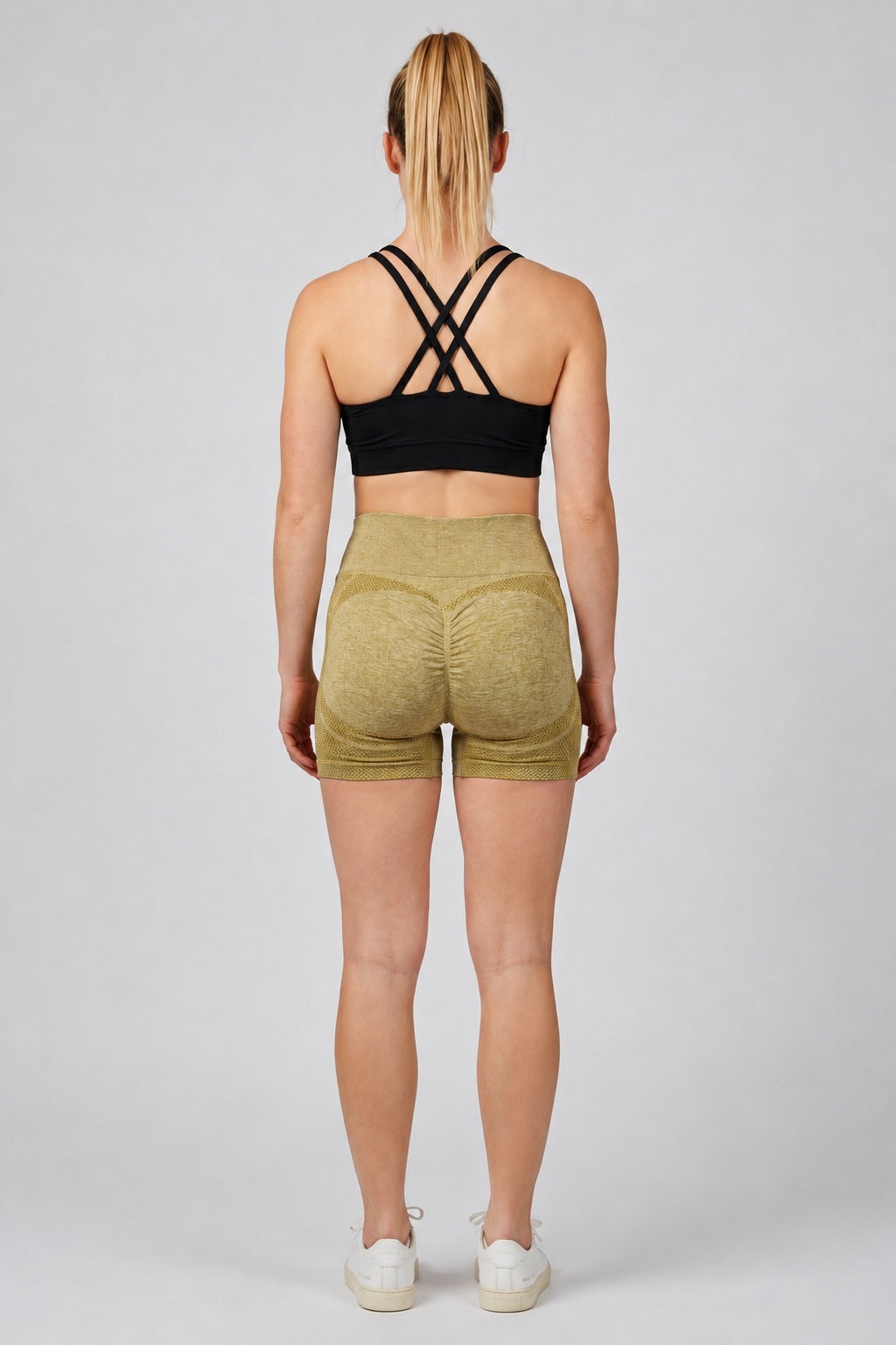 GVV Women's Sports Yoga Shorts - Yellow