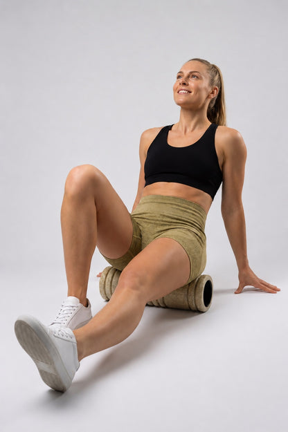GVV Women's Sports Yoga Shorts - Yellow