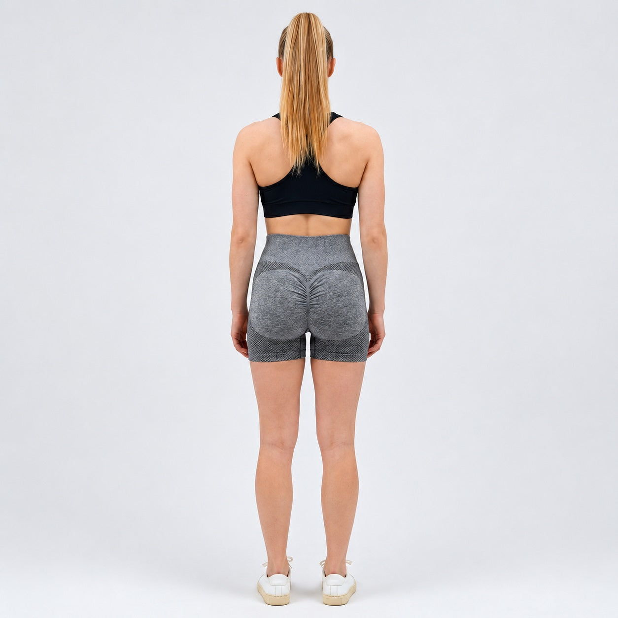 GVV Women's Sports Yoga Shorts - Grey