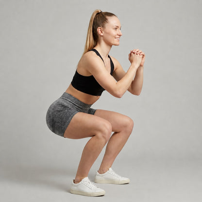 GVV Women's Sports Yoga Shorts - Grey