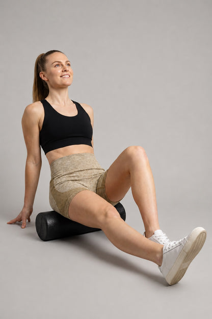 GVV Women's Sports Yoga Shorts - Khakhi