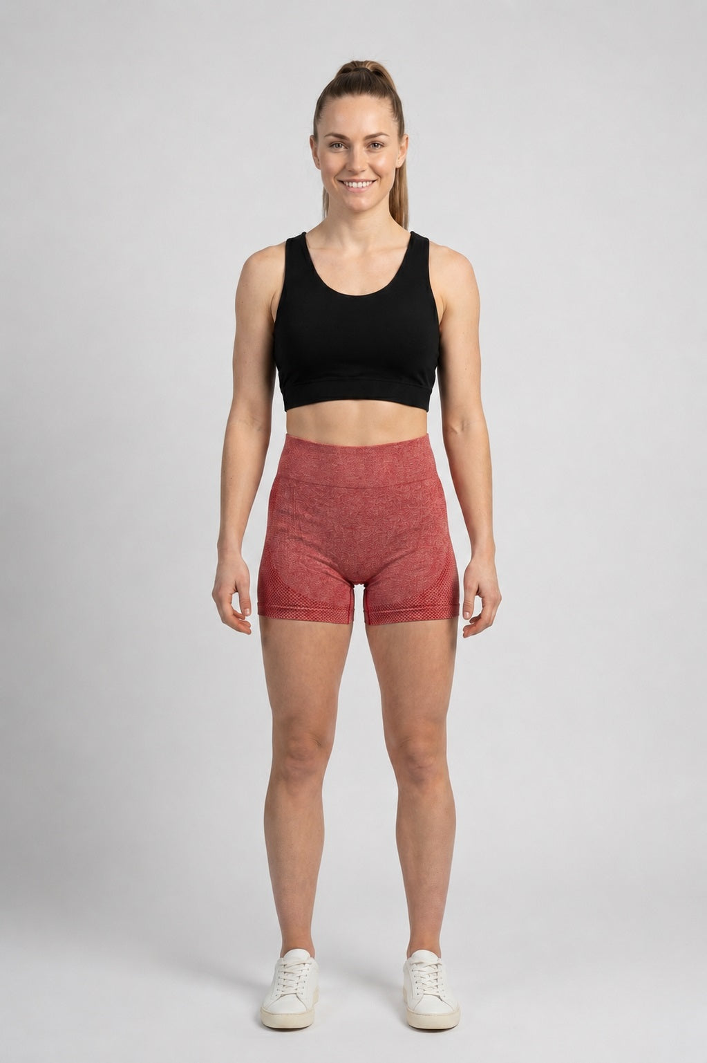 GVV Women's Sports Yoga Shorts -  Ruby Pink