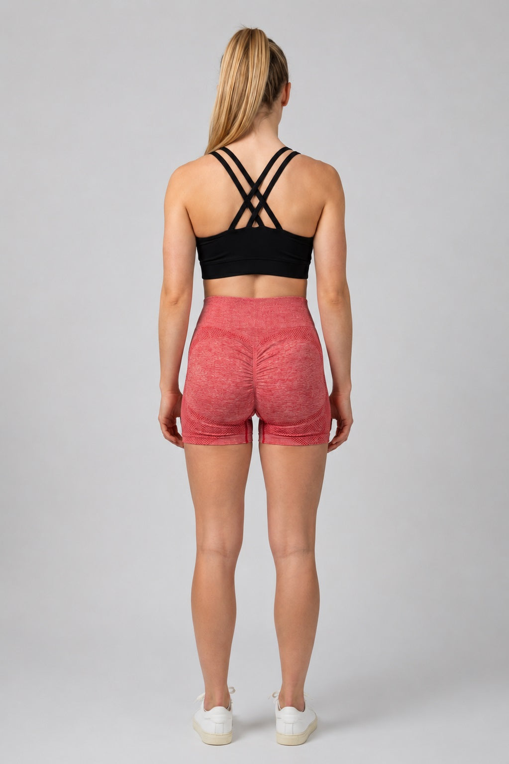 GVV Women's Sports Yoga Shorts -  Ruby Pink